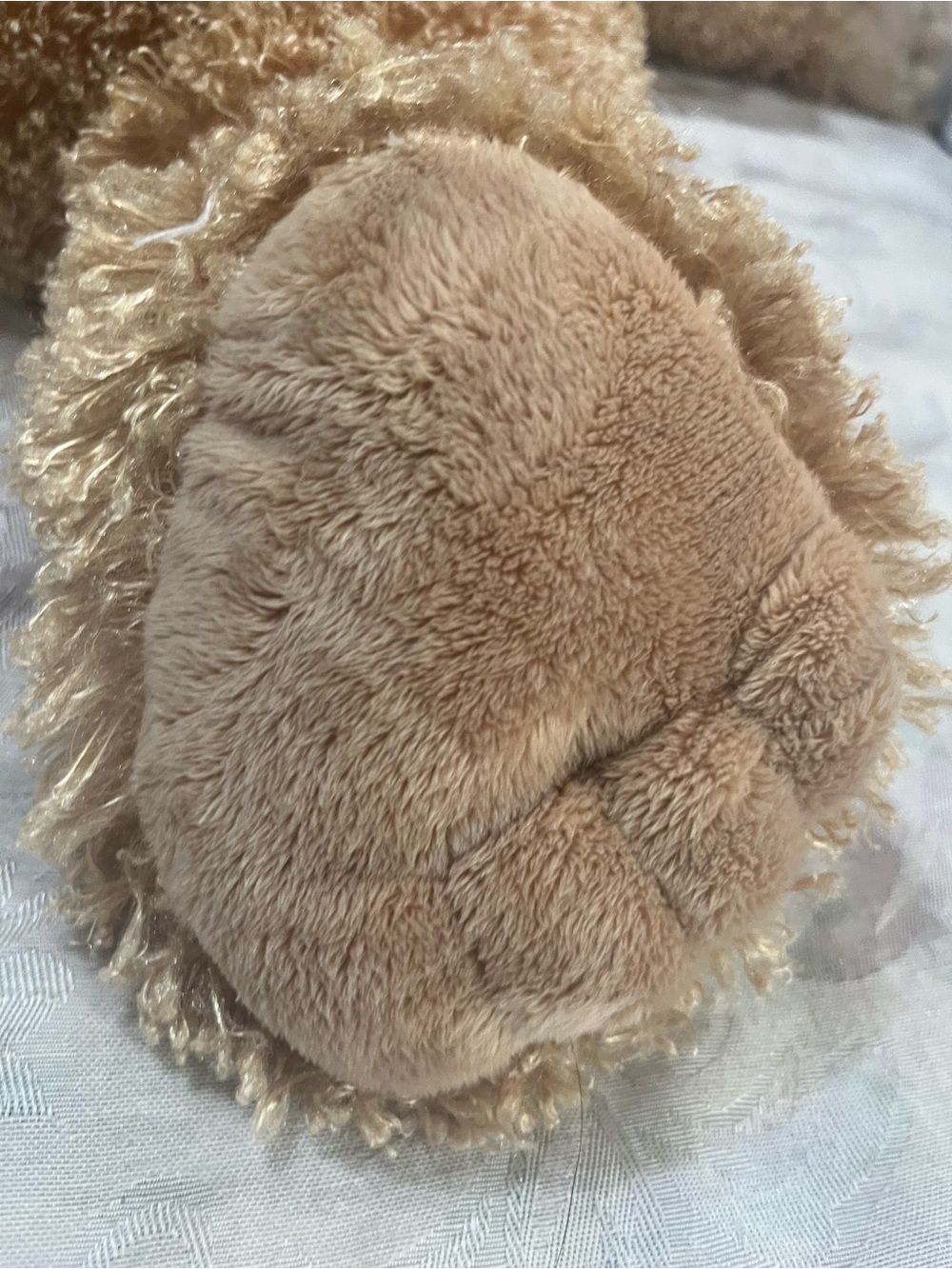 Vintage 90s Rare 30” Holiday Detailed Potbelly Plush Bear with Wide Wool Scarf - Picture 11 of 15